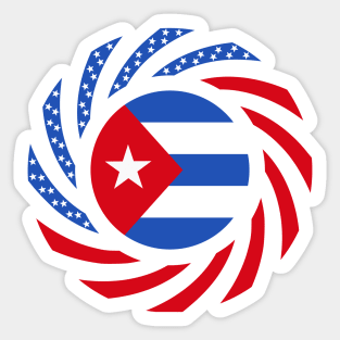 Cuban American Multinational Patriot Flag Sticker